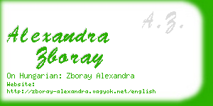 alexandra zboray business card